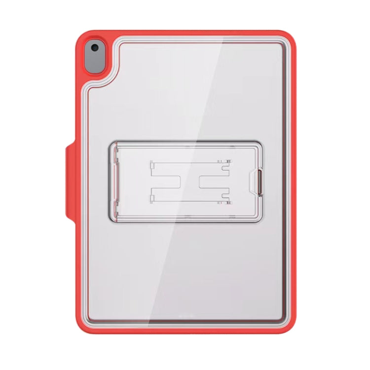 Mutural Transparent Holder Tablet Case For iPad 10.2 2021 / 2020 / 2019 / 10.5(Red) - iPad 10.2 Cases by Mutural | Online Shopping UK | buy2fix