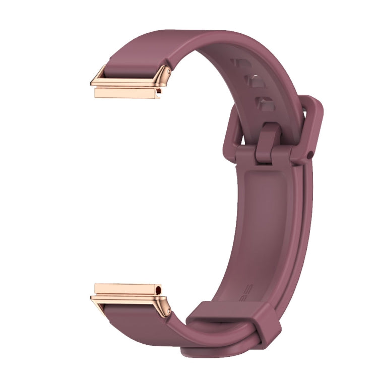 For Huawei Band 7 / 7 NFC MIJOBS Breathable Silicone Watch Band(Wine Red Rose Gold) - Watch Bands by MIJOBS | Online Shopping UK | buy2fix