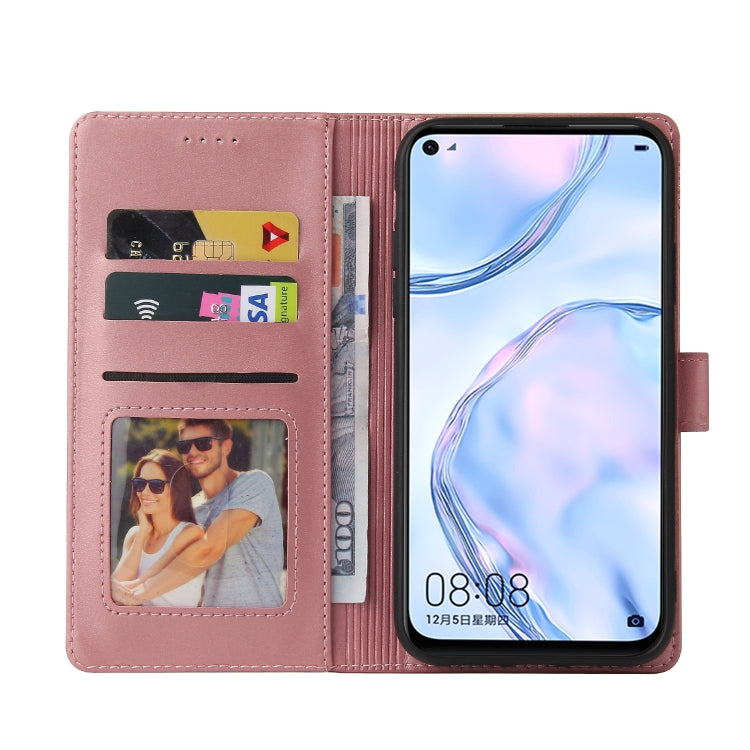 For Huawei P40 Lite GQUTROBE Skin Feel Magnetic Leather Phone Case(Rose Gold) - Huawei Cases by GQUTROBE | Online Shopping UK | buy2fix