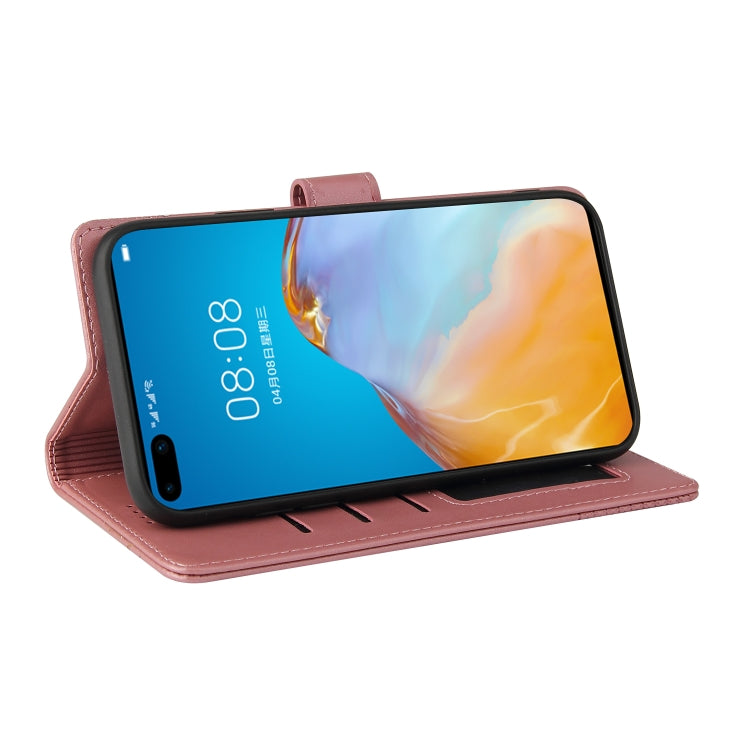 For Huawei P40 Pro GQUTROBE Skin Feel Magnetic Leather Phone Case(Rose Gold) - Huawei Cases by GQUTROBE | Online Shopping UK | buy2fix