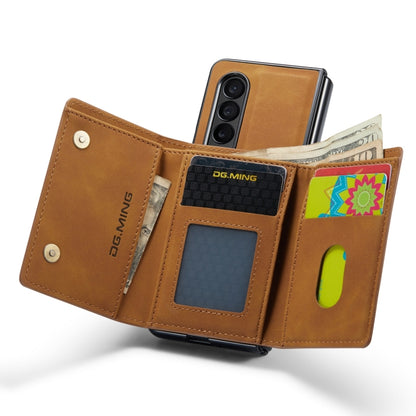 For Samsung Galaxy Z Fold3 5G DG.MING M1 Series 3-Fold Multi Card Wallet  Phone Case(Brown) - Galaxy Phone Cases by DG.MING | Online Shopping UK | buy2fix