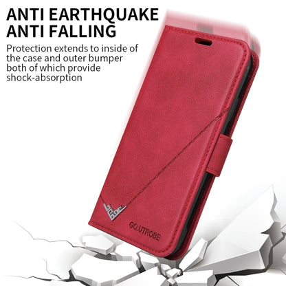 For Huawei P40 GQUTROBE Right Angle Leather Phone Case(Red) - Huawei Cases by GQUTROBE | Online Shopping UK | buy2fix