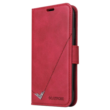 For Huawei P40 Lite GQUTROBE Right Angle Leather Phone Case(Red) - Huawei Cases by GQUTROBE | Online Shopping UK | buy2fix