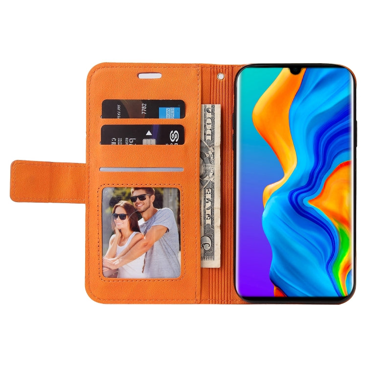 For Huawei P30 Lite GQUTROBE Right Angle Leather Phone Case(Orange) - Huawei Cases by GQUTROBE | Online Shopping UK | buy2fix