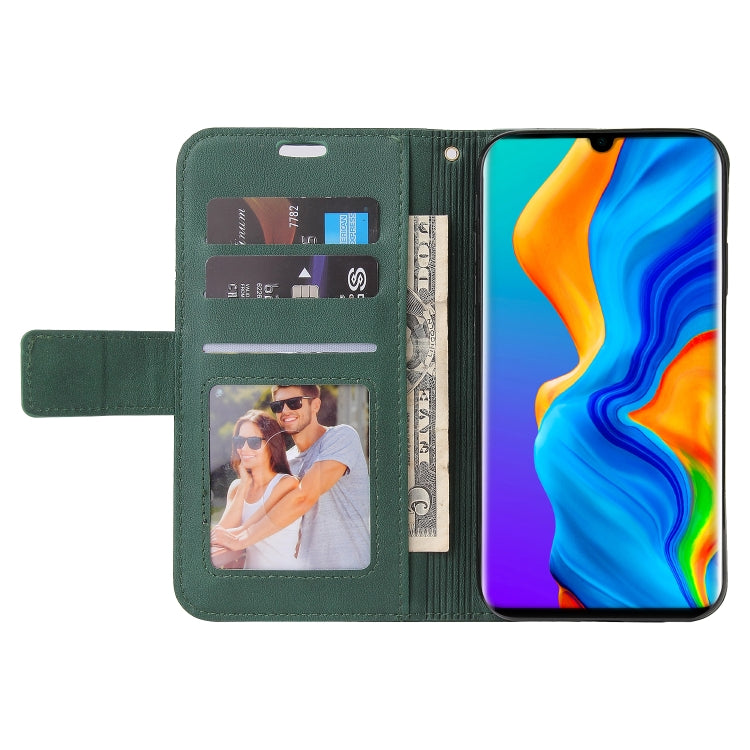 For Huawei P30 Lite GQUTROBE Right Angle Leather Phone Case(Green) - Huawei Cases by GQUTROBE | Online Shopping UK | buy2fix