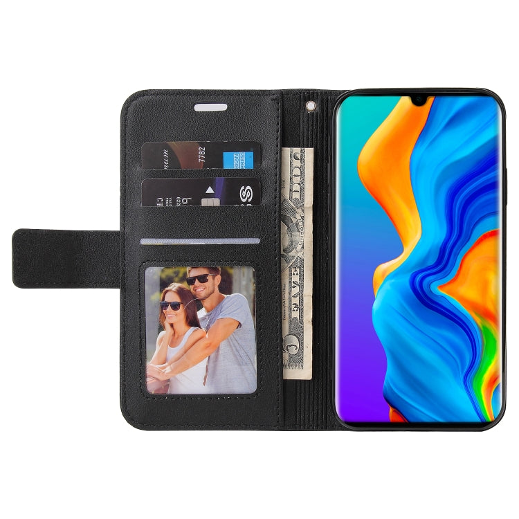 For Huawei P30 Lite GQUTROBE Right Angle Leather Phone Case(Black) - Huawei Cases by GQUTROBE | Online Shopping UK | buy2fix