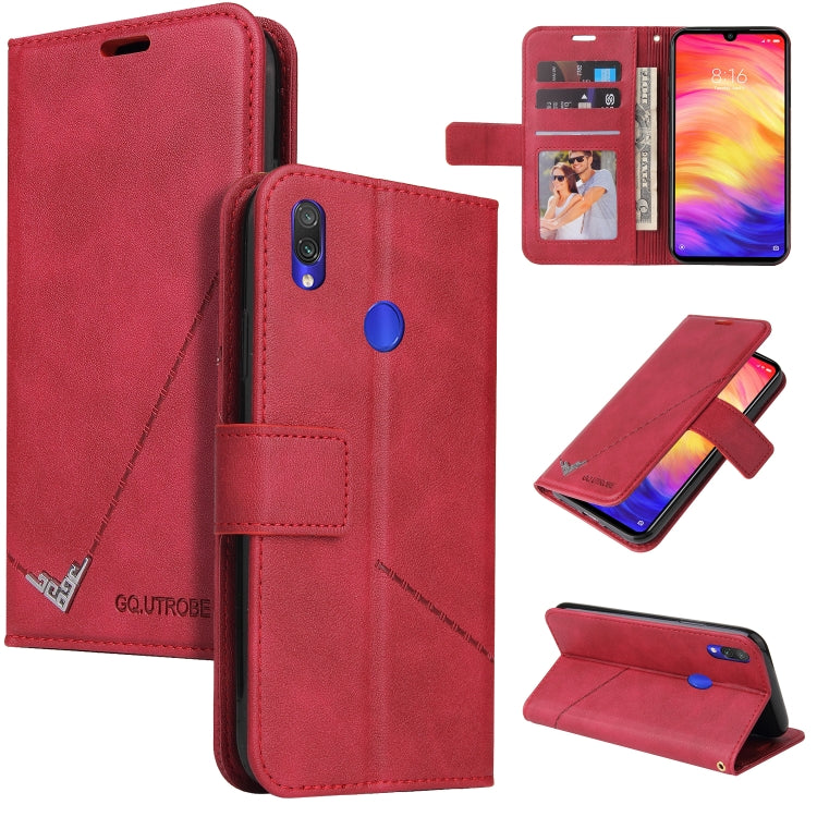 For Honor 10 Lite GQUTROBE Right Angle Leather Phone Case(Red) - Huawei Cases by GQUTROBE | Online Shopping UK | buy2fix