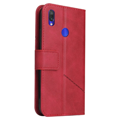 For Huawei Y6 2019 GQUTROBE Right Angle Leather Phone Case(Red) - Huawei Cases by GQUTROBE | Online Shopping UK | buy2fix