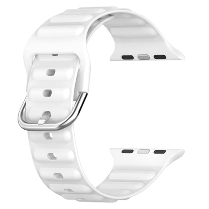 Ocean Ripple Watch Band For Apple Watch Series 8&7 41mm / SE 2&6&SE&5&4 40mm(White) - Watch Bands by buy2fix | Online Shopping UK | buy2fix