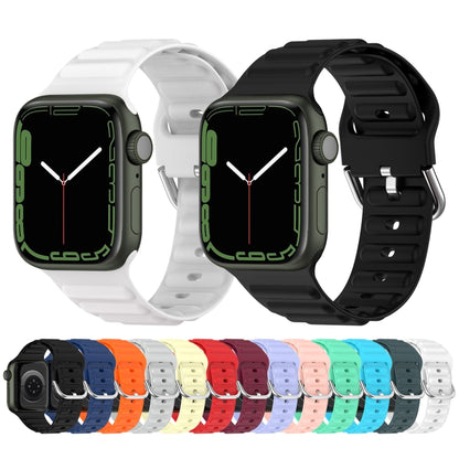 Ocean Ripple Watch Band For Apple Watch Series 8&7 41mm / SE 2&6&SE&5&4 40mm(White) - Watch Bands by buy2fix | Online Shopping UK | buy2fix