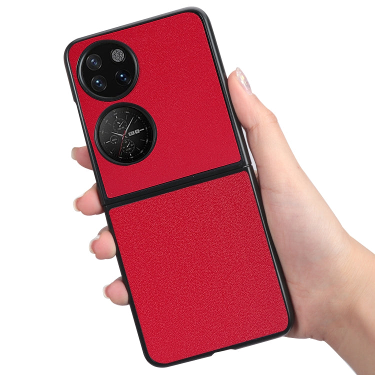 For Huawei P50 Pocket Plain Skin Litchi Texture Phone Case(Red) - Ulefone Cases by buy2fix | Online Shopping UK | buy2fix