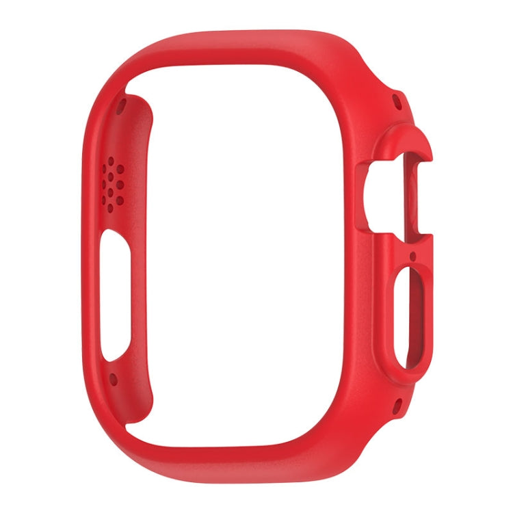 For Apple Watch Ultra 49mm PC Hollow Electroplating Protective Case(Red) - Watch Cases by buy2fix | Online Shopping UK | buy2fix