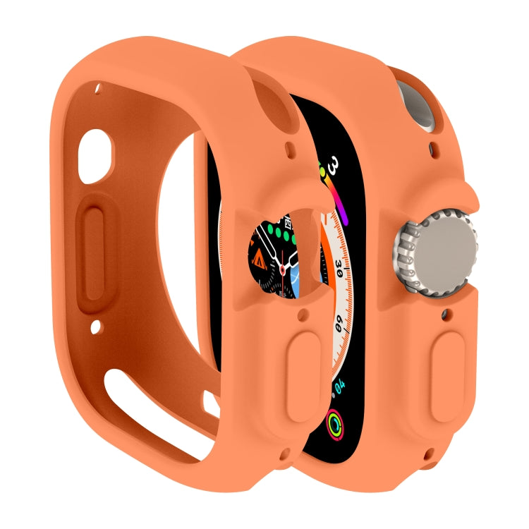 For Apple Watch Ultra 49mm Candy TPU Protective Case(Orange) - Watch Cases by buy2fix | Online Shopping UK | buy2fix