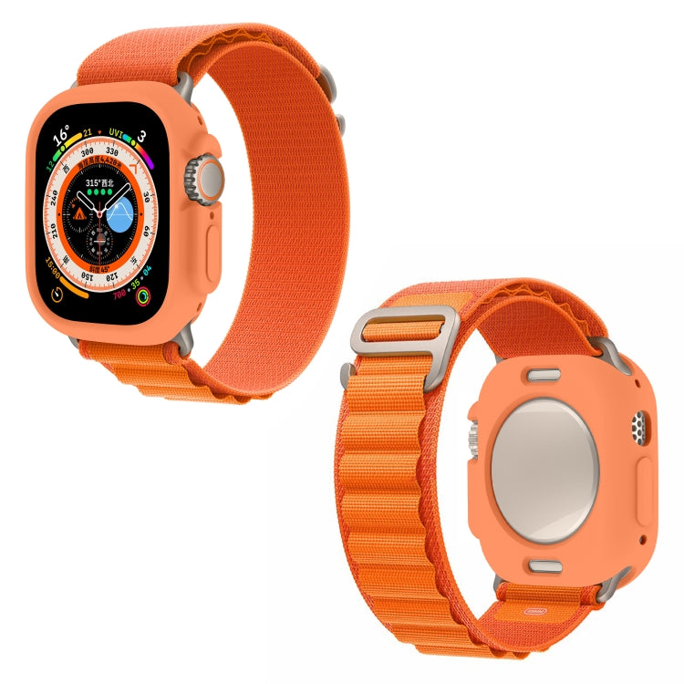 For Apple Watch Ultra 49mm Candy TPU Protective Case(Orange) - Watch Cases by buy2fix | Online Shopping UK | buy2fix