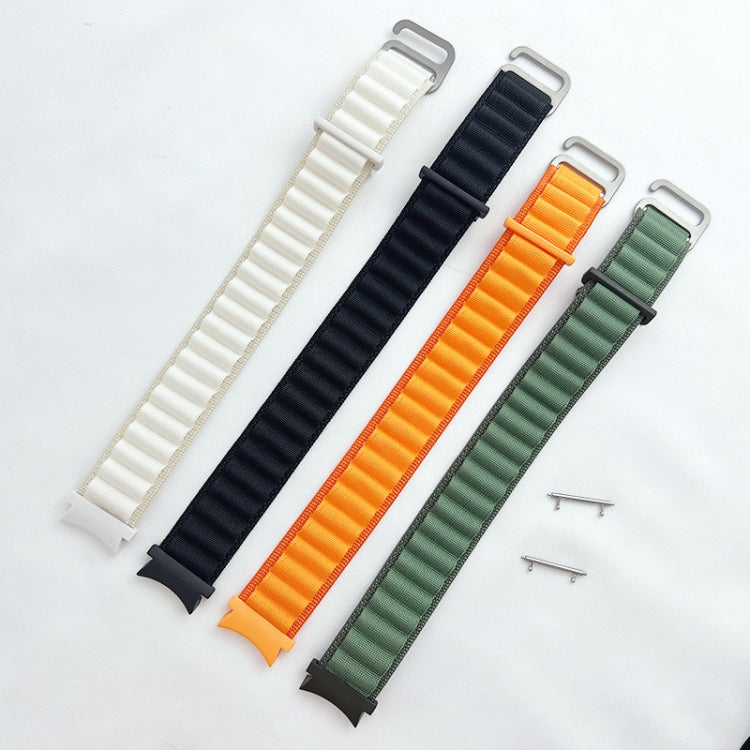 For Samsung Galaxy Watch5 / Watch5 Pro / Watch4 / Watch4 Classic Universal Nylon Loop Watch Band (Dark Gray) - Watch Bands by buy2fix | Online Shopping UK | buy2fix