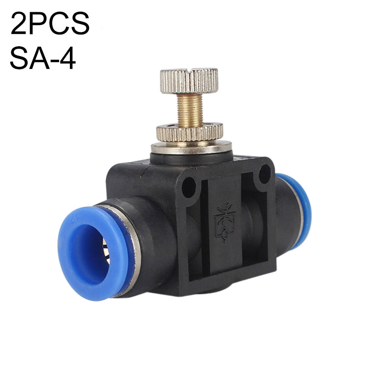 SA-4 LAIZE 2pcs Pipe Throttle Valve Quick Fitting Pneumatic Connector - Interface Series by LAIZE | Online Shopping UK | buy2fix