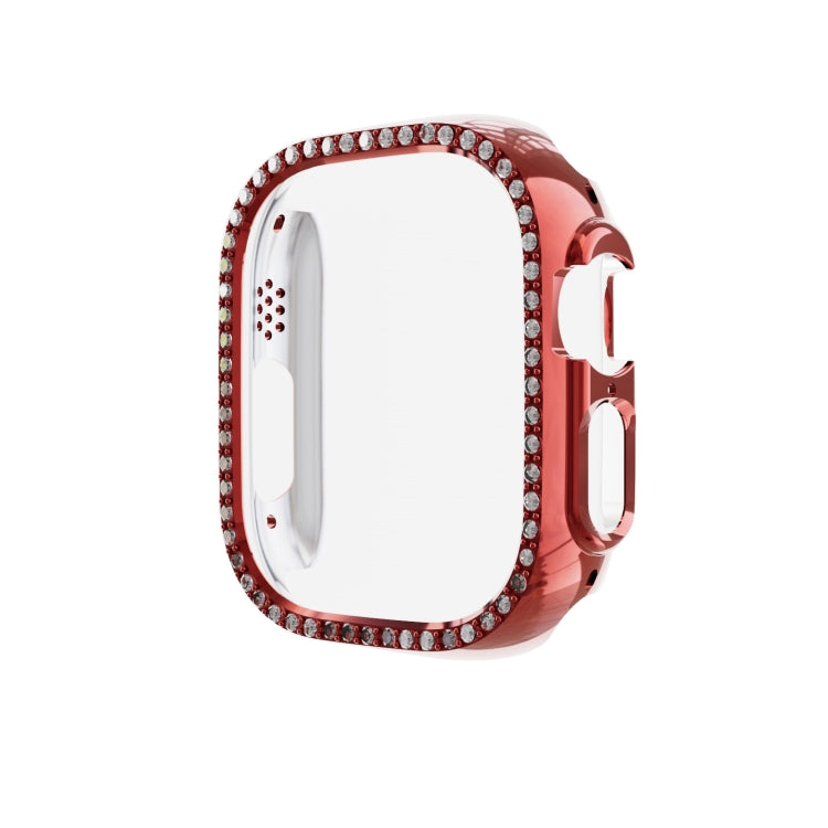 For Apple Watch Ultra 49mm Diamond Hollow PC Watch Case(Red) - Watch Cases by buy2fix | Online Shopping UK | buy2fix