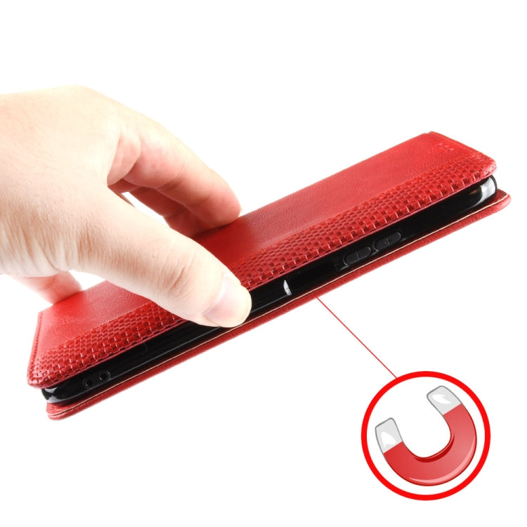 For Blackview BV7100 Magnetic Buckle Retro Texture Leather Phone Case(Red) - More Brand by buy2fix | Online Shopping UK | buy2fix