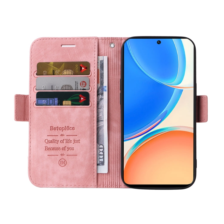 For Honor X8 5G / X6 BETOPNICE Dual-side Buckle Leather Phone Case(Pink) - Honor Cases by BETOPNICE | Online Shopping UK | buy2fix