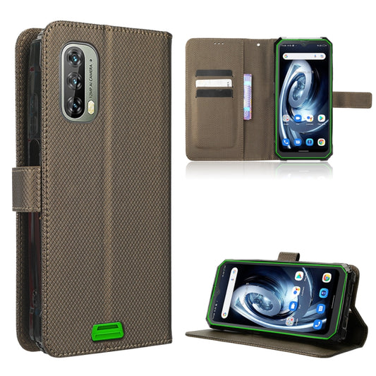 For Blackview BV7100 Diamond Texture Leather Phone Case(Brown) - More Brand by buy2fix | Online Shopping UK | buy2fix