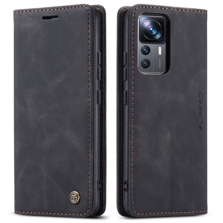 For Xiaomi 12T / 12T Pro CaseMe 013 Multifunctional Horizontal Flip Leather Phone Case(Black) - Xiaomi Cases by CaseMe | Online Shopping UK | buy2fix