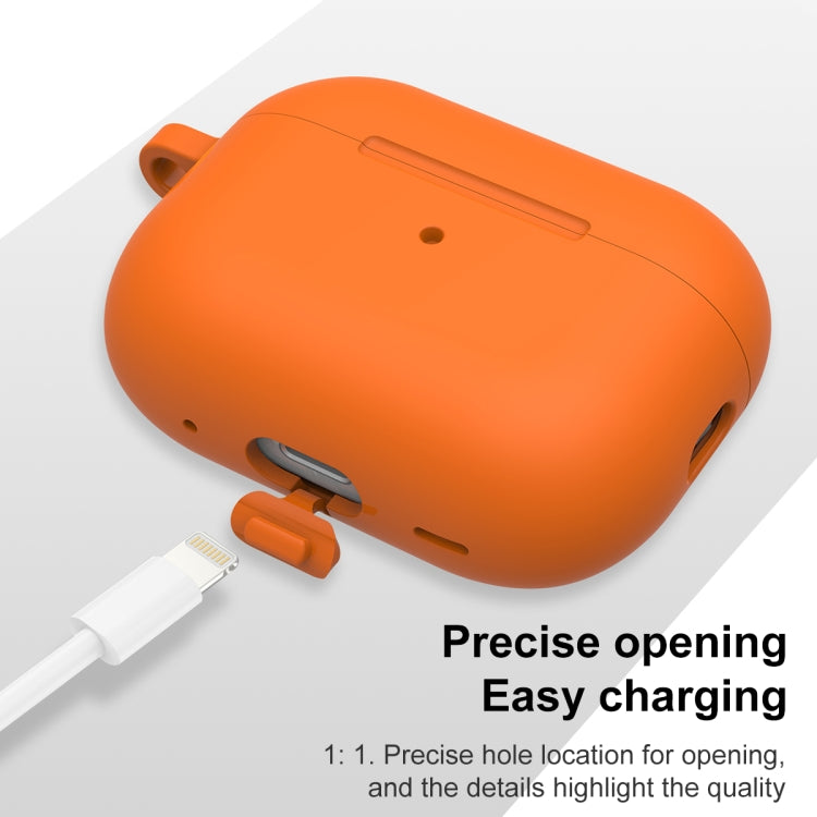 For AirPods Pro 2 Thickened One-piece Shockproof Earphone Case(Orange) - For AirPods Pro 2 by buy2fix | Online Shopping UK | buy2fix