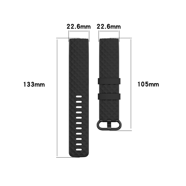 Color Buckle TPU Wrist Strap Watch Band for Fitbit Charge 4 / Charge 3 / Charge 3 SE, Size: L(White) - Watch Bands by buy2fix | Online Shopping UK | buy2fix