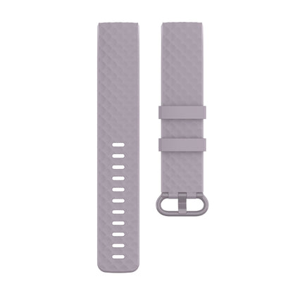 Color Buckle TPU Wrist Strap Watch Band for Fitbit Charge 4 / Charge 3 / Charge 3 SE, Size: L(Light Purple) - Watch Bands by buy2fix | Online Shopping UK | buy2fix