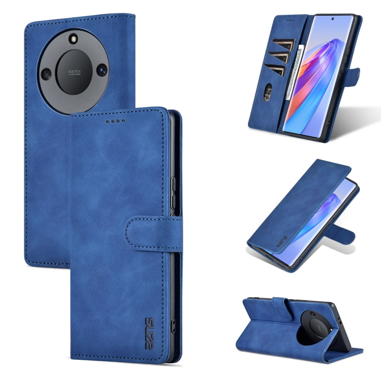 For Honor X40 AZNS Skin Feel Calf Texture Flip Leather Phone Case(Blue) - Honor Cases by AZNS | Online Shopping UK | buy2fix