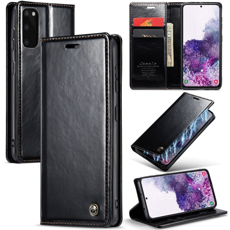 For Samsung Galaxy S20 CaseMe 003 Crazy Horse Texture Leather Phone Case(Black) - Galaxy Phone Cases by CaseMe | Online Shopping UK | buy2fix