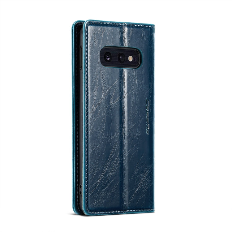 For Samsung Galaxy S10e CaseMe 003 Crazy Horse Texture Leather Phone Case(Blue) - Galaxy Phone Cases by CaseMe | Online Shopping UK | buy2fix