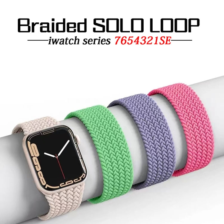 Nylon Single-turn Braided Watch Band For Apple Watch Ultra 49mm&Watch Ultra 2 49mm / Series 9&8&7 45mm / SE 3&SE 2&6&SE&5&4 44mm / 3&2&1 42mm, Length:145mm(Blue Green) - Watch Bands by buy2fix | Online Shopping UK | buy2fix