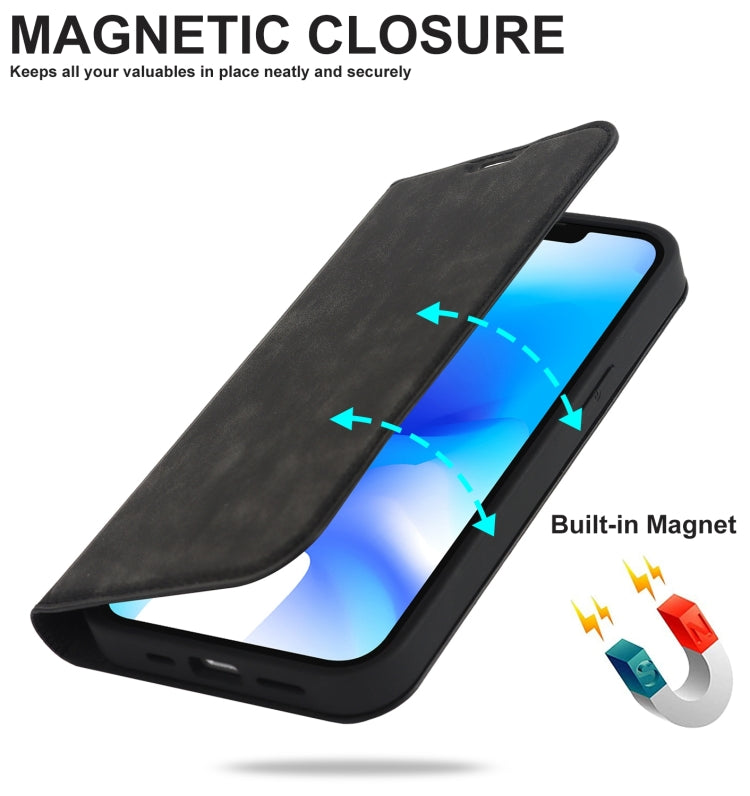 For iPhone 14 Wireless Charging Magsafe Leather Phone Case(Black) - iPhone 14 Cases by buy2fix | Online Shopping UK | buy2fix