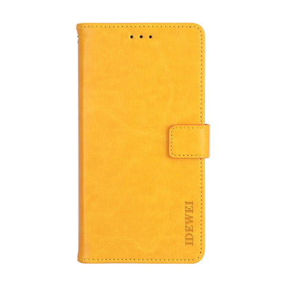 For Alcatel 3L (2020) idewei Crazy Horse Texture Horizontal Flip Leather Case with Holder & Card Slots & Wallet(Yellow) - Alcatel Cases by idewei | Online Shopping UK | buy2fix