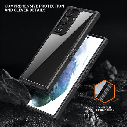 For Samsung Galaxy S23+ 5G iPAKY Transparent PC + TPU Shockproof Phone Case(Black) - Galaxy S23+ 5G Cases by iPAKY | Online Shopping UK | buy2fix