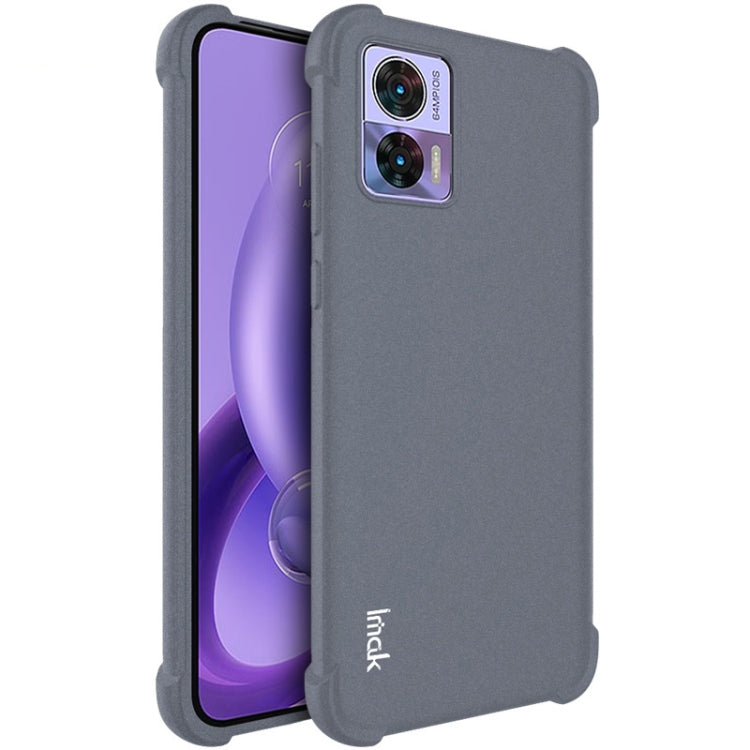 For Motorola Edge 30 Neo 5G imak Shockproof Airbag TPU Phone Case(Matte Grey) - Motorola Cases by imak | Online Shopping UK | buy2fix