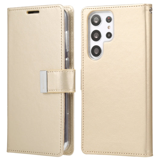 For Samsung Galaxy S23 Ultra 5G GOOSPERY RICH DIARY Crazy Horse Texture Leather Phone Case(Gold) - Galaxy S23 Ultra 5G Cases by GOOSPERY | Online Shopping UK | buy2fix