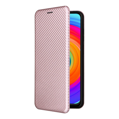 For Ulefone Note 14 Carbon Fiber Texture Flip Leather Phone Case(Pink) - Ulefone Cases by buy2fix | Online Shopping UK | buy2fix