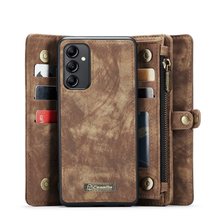 For Samsung Galaxy A14 5G CaseMe 008 Detachable Multifunctional Leather Phone Case(Brown) - Galaxy Phone Cases by CaseMe | Online Shopping UK | buy2fix