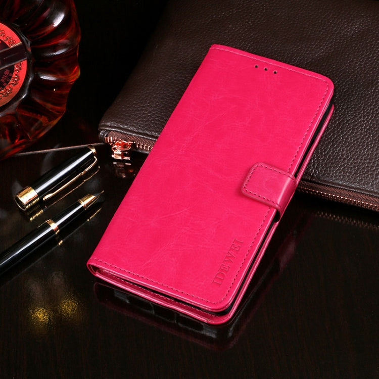 For Doogee X55 idewei  Crazy Horse Texture Horizontal Flip Leather Case with Holder & Card Slots & Wallet(Rose Red) - More Brand by idewei | Online Shopping UK | buy2fix