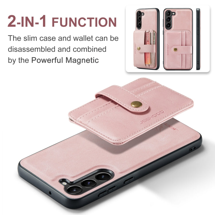 For Samsung Galaxy S24+ 5G JEEHOOD RFID Blocking Anti-Theft Magnetic Phone Case(Pink) - Galaxy S24+ 5G Cases by JEEHOOD | Online Shopping UK | buy2fix