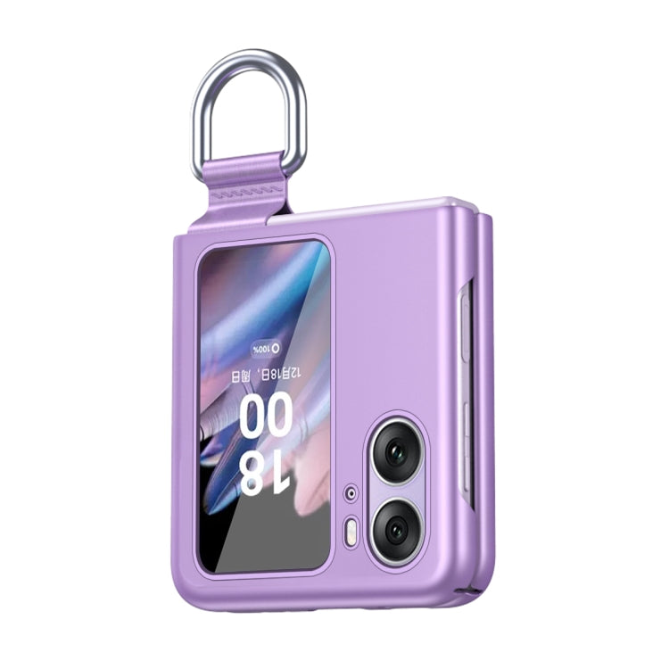 For OPPO Find N2 Flip Skin Feel Ultra-thin Ring Buckle Shockproof Phone Case(Purple) - Find N2 Flip Cases by buy2fix | Online Shopping UK | buy2fix