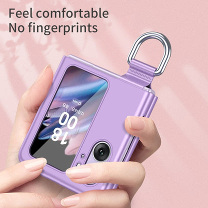 For OPPO Find N2 Flip Skin Feel Ultra-thin Ring Buckle Shockproof Phone Case(Purple) - Find N2 Flip Cases by buy2fix | Online Shopping UK | buy2fix