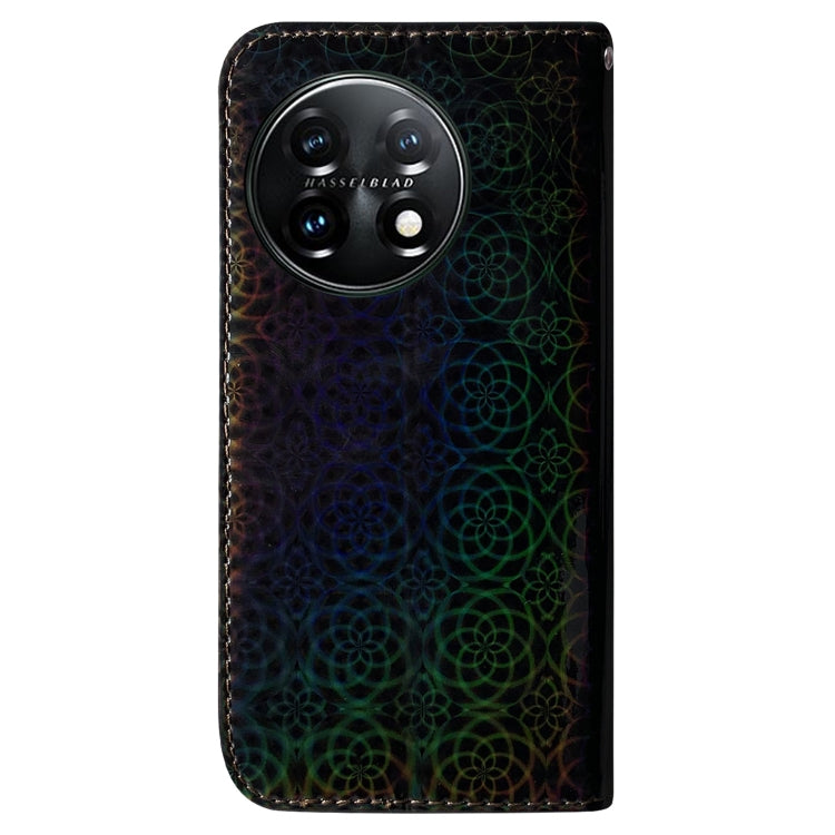 For OnePlus 11 Colorful Magnetic Buckle Leather Phone Case(Black) - OnePlus Cases by buy2fix | Online Shopping UK | buy2fix