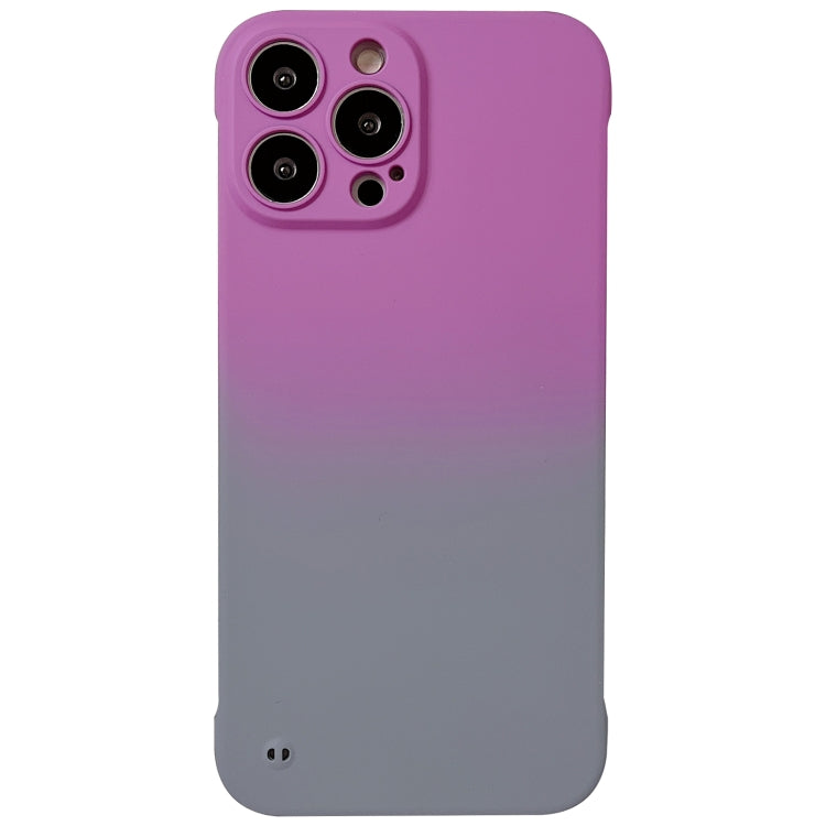 For iPhone 13 Frameless Skin Feel Gradient Phone Case(Dark Purple + Grey) - iPhone 13 Cases by buy2fix | Online Shopping UK | buy2fix