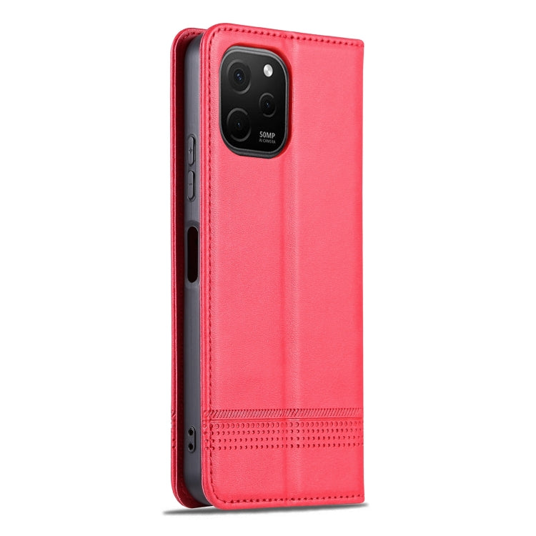 For Huawei Enjoy 50z AZNS Magnetic Calf Texture Flip Leather Phone Case(Red) - Huawei Cases by AZNS | Online Shopping UK | buy2fix