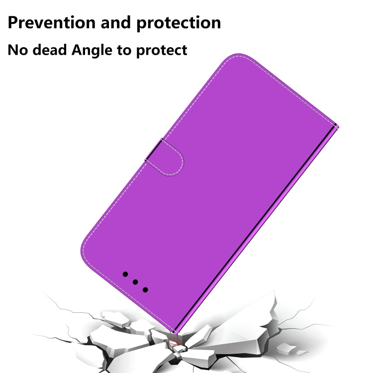 For OnePlus 11 Imitated Mirror Surface Horizontal Flip Leather Phone Case(Purple) - OnePlus Cases by buy2fix | Online Shopping UK | buy2fix