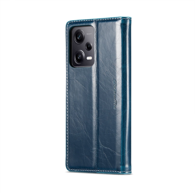 For Xiaomi Redmi Note 12 Pro 5G / Poco X5 Pro CaseMe 003 Crazy Horse Texture Leather Phone Case(Blue) - Xiaomi Cases by CaseMe | Online Shopping UK | buy2fix