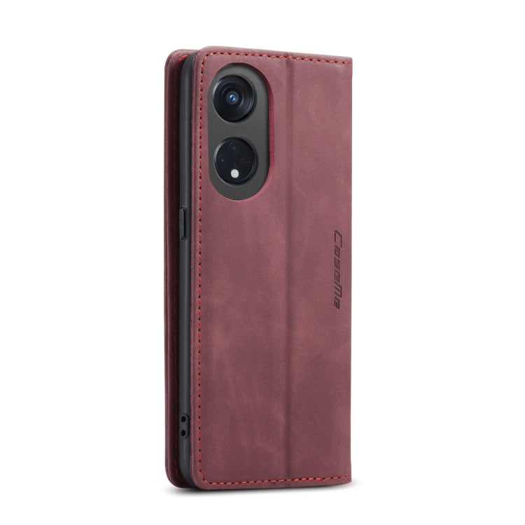 For OPPO Reno8 T 5G CaseMe 013 Multifunctional Horizontal Flip Leather Phone Case(Wine Red) - OPPO Cases by CaseMe | Online Shopping UK | buy2fix