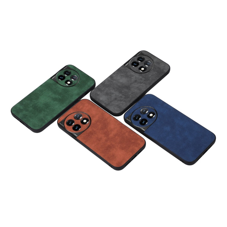 For OnePlus 11 Morocco Texture PU Phone Case(Blue) - OnePlus Cases by buy2fix | Online Shopping UK | buy2fix